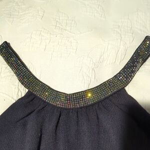 Elegant Black Embellished Women's Jumpsuit